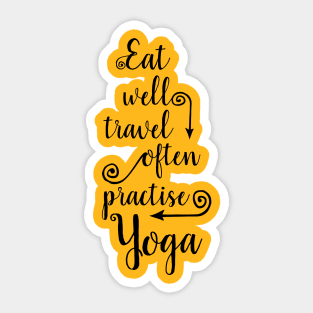 Eat, Travel, Yoga Sticker